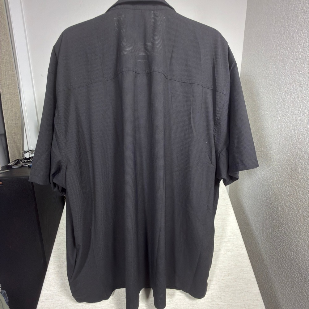 All in Motion Fishing Shirt 4XL Mens Short Sleeve Ripstop Ventilated Black - Picture 6 of 6